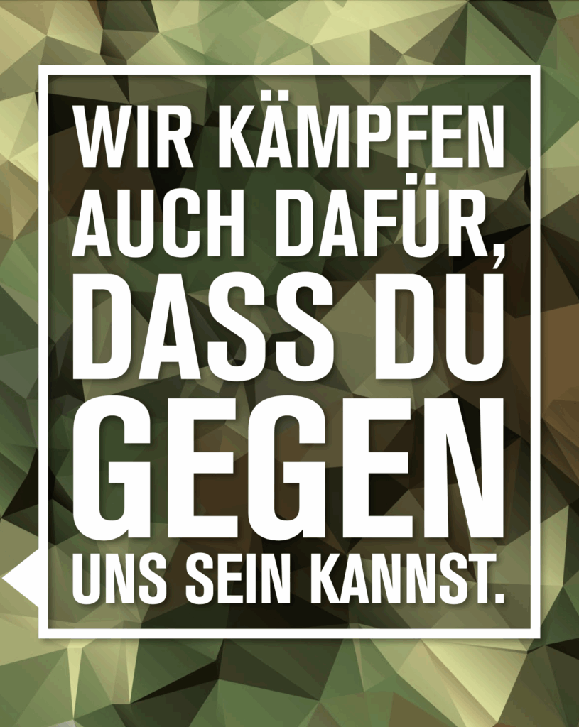 Employer Branding Bundeswehr Kampagnenmotiv Mach, was wirklich zählt.