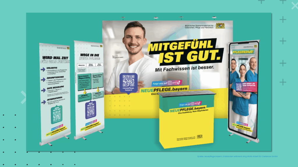 Messestand für Multiplikatoren in der Pflegebranche